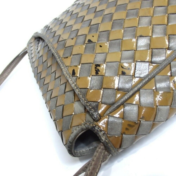 BALLY intrecciato weave Shoulder Bag Leather - Picture 7 of 8